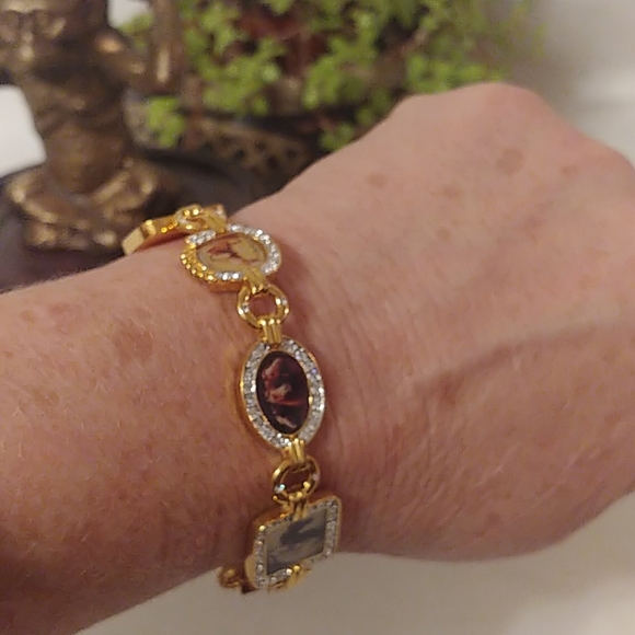 RARE Vintage Susie Morton Horse Bracelet Gold tone - Picture 9 of 11